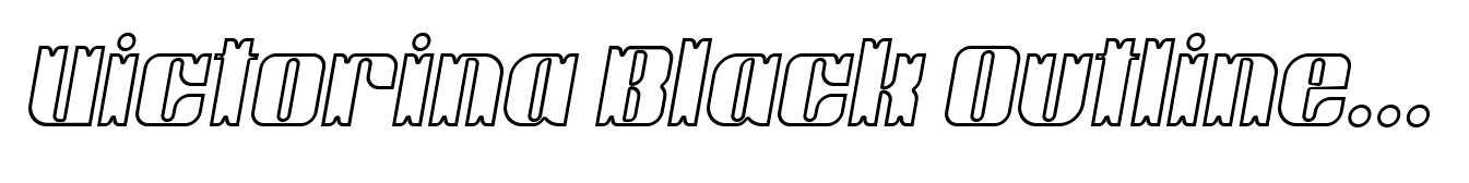 Victorina Black Outline Italic